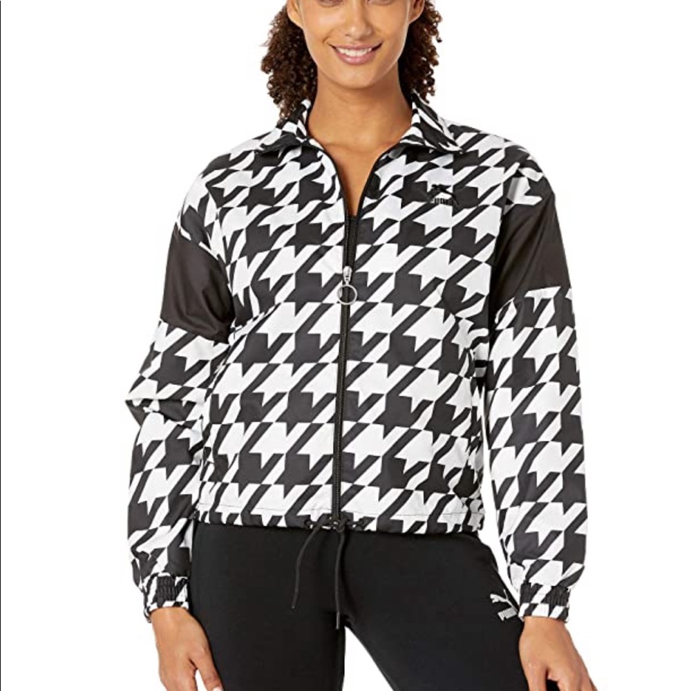 Puma houndstooth track jacket
